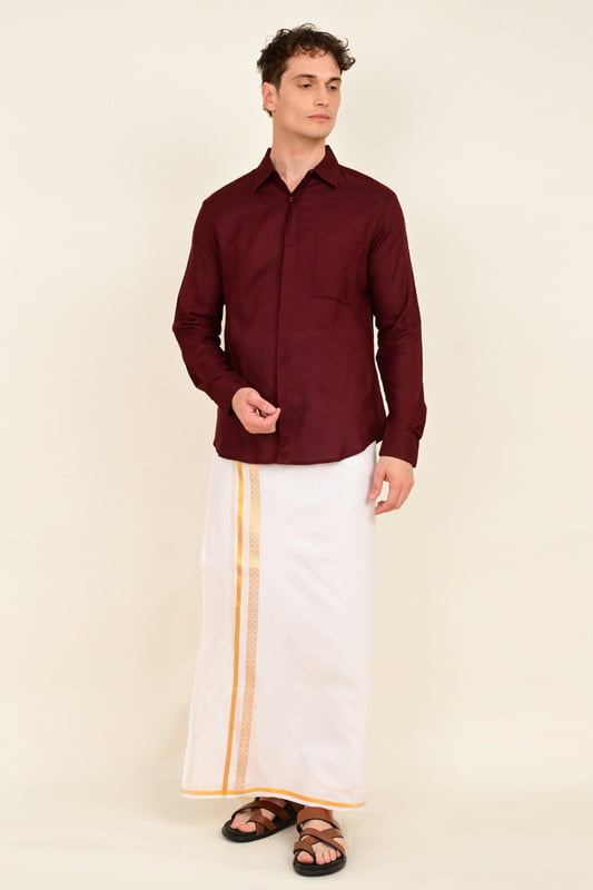 Men's Full Sleeve Embroidered Shirt