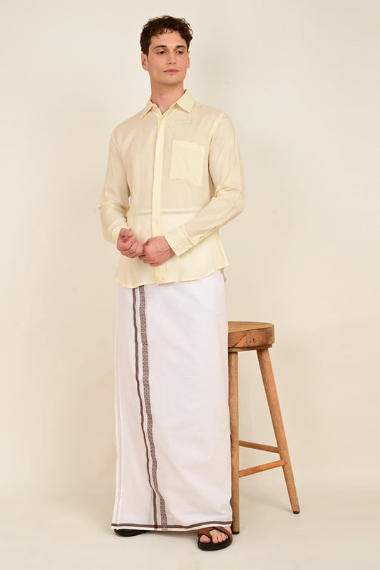 Men's Full Sleeve Embroidered Shirt