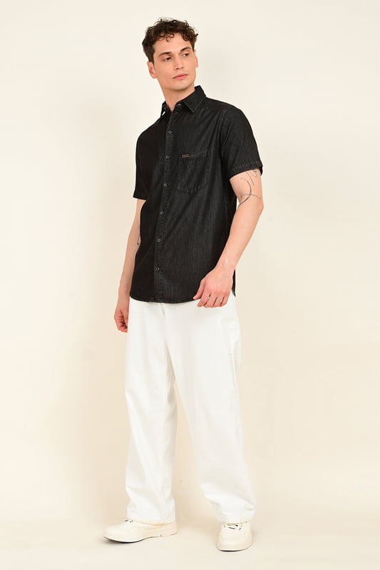 Men's Half Sleeve Chambray Shirt