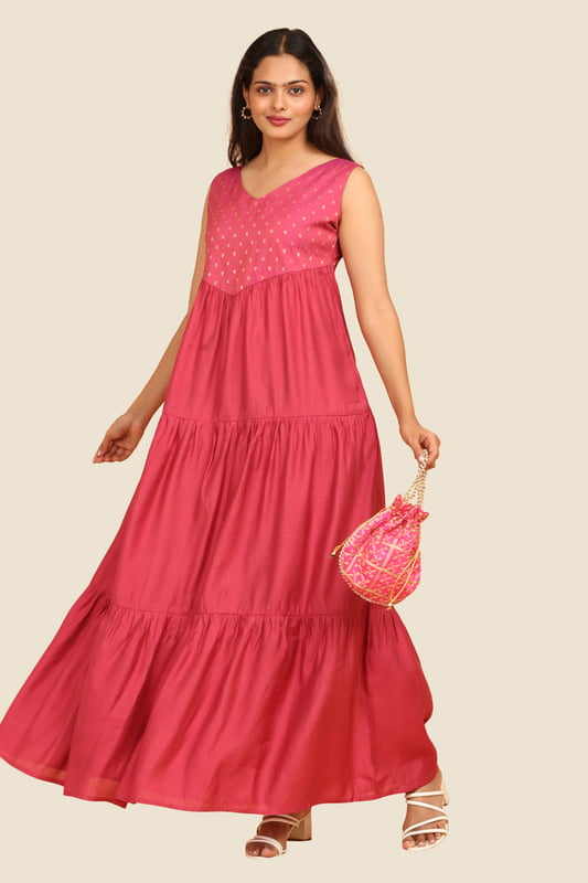 Women Tiered Ethnic Dress