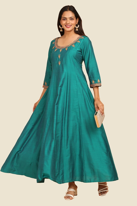 Women Embroidered Ethnic Anarkali Dress