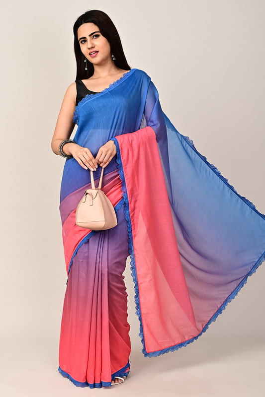 Coastal Ombre Saree-Seaflora