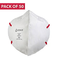 Venus V4400 N95 Mask (Pack of 1) | NIOSH Approved Fold Flat Respirator | 95% Filtration