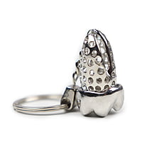 iDENTical Tooth Shape Silver Keychain YK-068S – Dental Gift