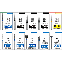 NewDiamond FG-119 Porcelain Crown Preparation FG Airotor Bur Kit – 10 Burs