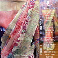 PURE LINEN SAREE YBRSLIN12063