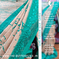 TUSSER CUT WORK SAREE AGISTUS22219