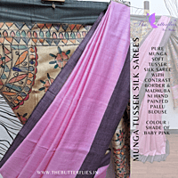 PURE MUNGA SOFT TUSSER SILK SAREE YBRSTUS21466