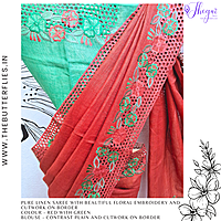 PURE LINEN SAREE YBRSLIN23626 PURE LINEN SAREE YBRSLIN23626