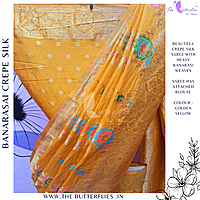 BANARASI CREPE SILK SAREE DCMSBNS24291 BANARASI CREPE SILK SAREE DCMSBNS24291