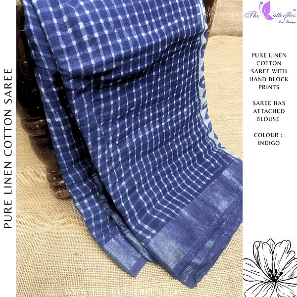 LINEN COTTON SAREE ssgSLIN24648