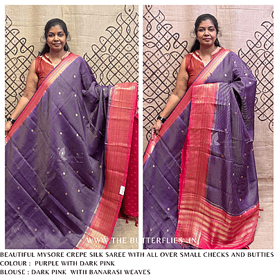 CREPE SILK SAREE NISSCRE24703