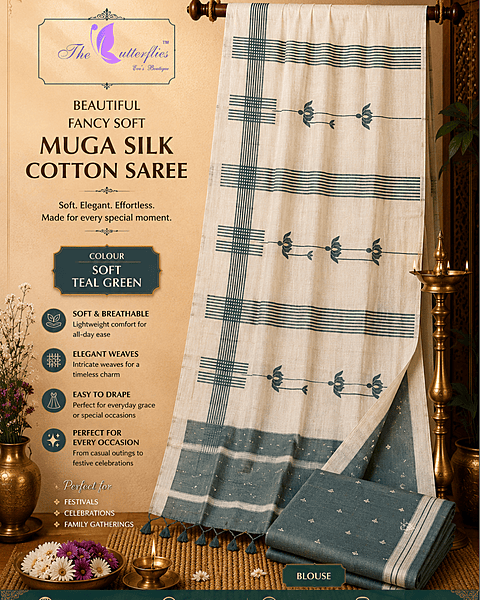 MUNGA SILK COTTON SAREE MHTSSCS24827 MUNGA SILK COTTON SAREE MHTSSCS24827