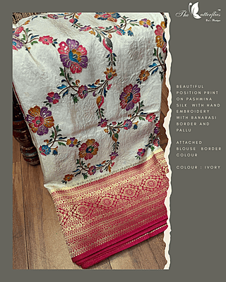PASHMINA SILK SAREE  RJASPMS24872