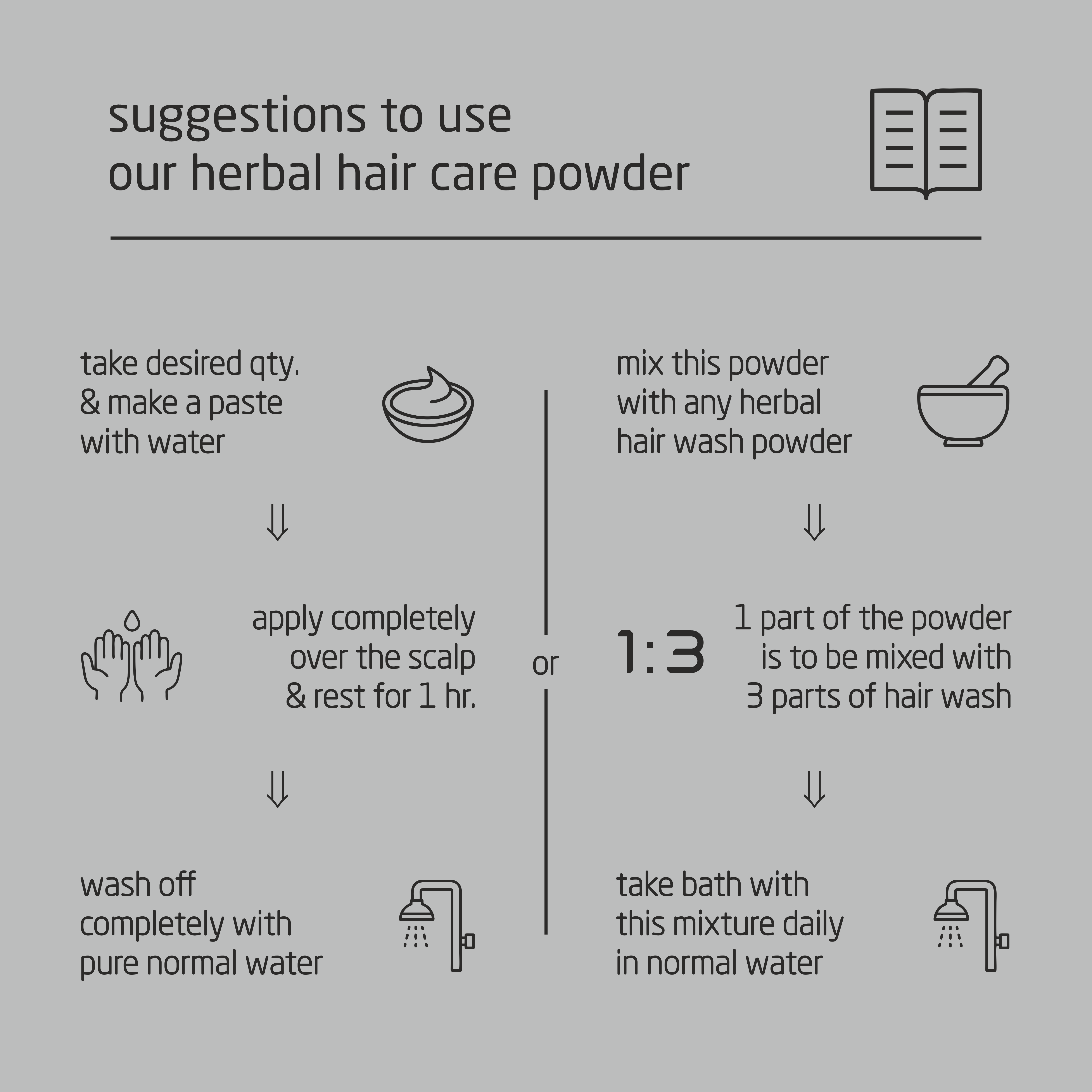 Super Premium Herbal Hair Care Powder - 100g