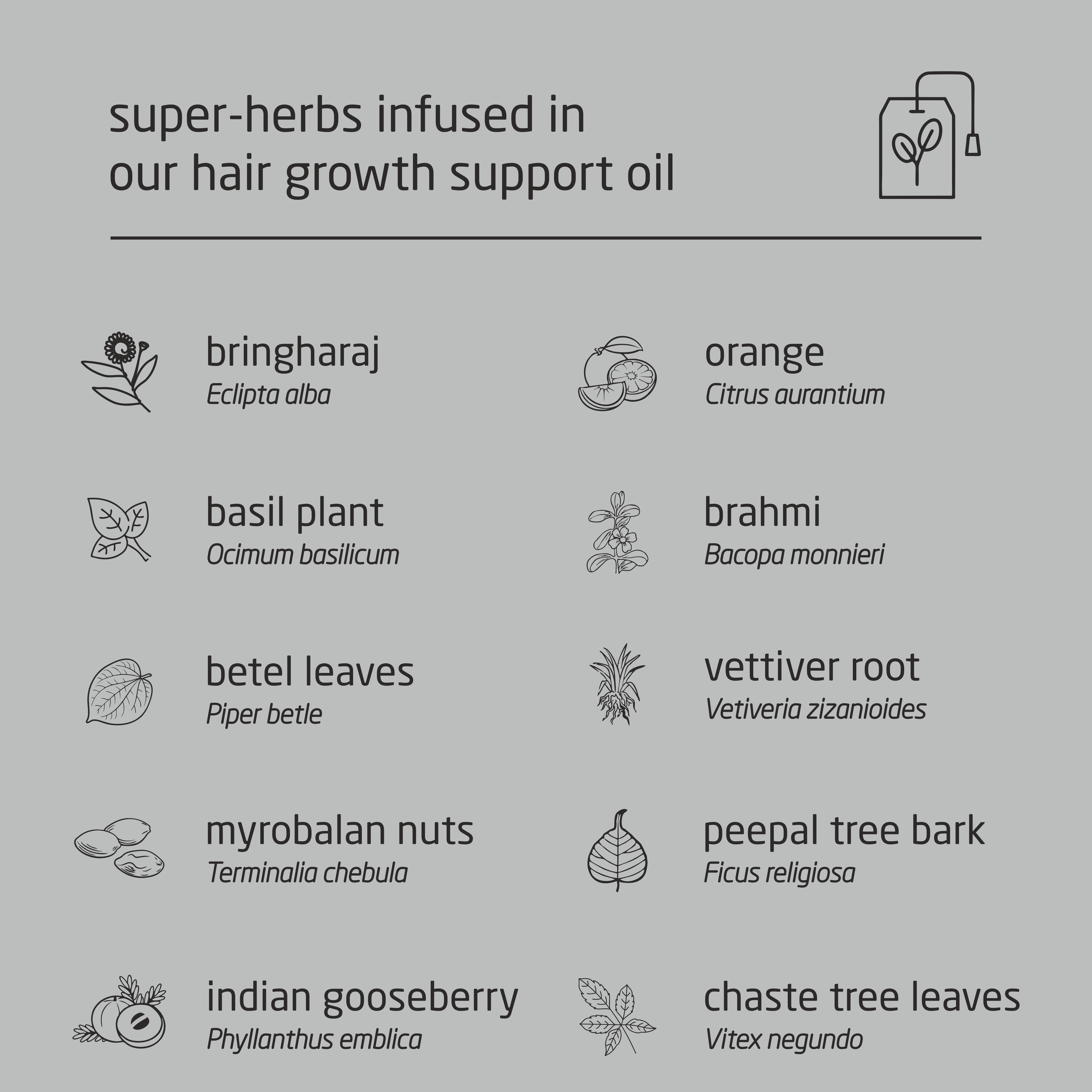Premium Herbal Cold-Infused Hair Growth Support Oil - 100ml