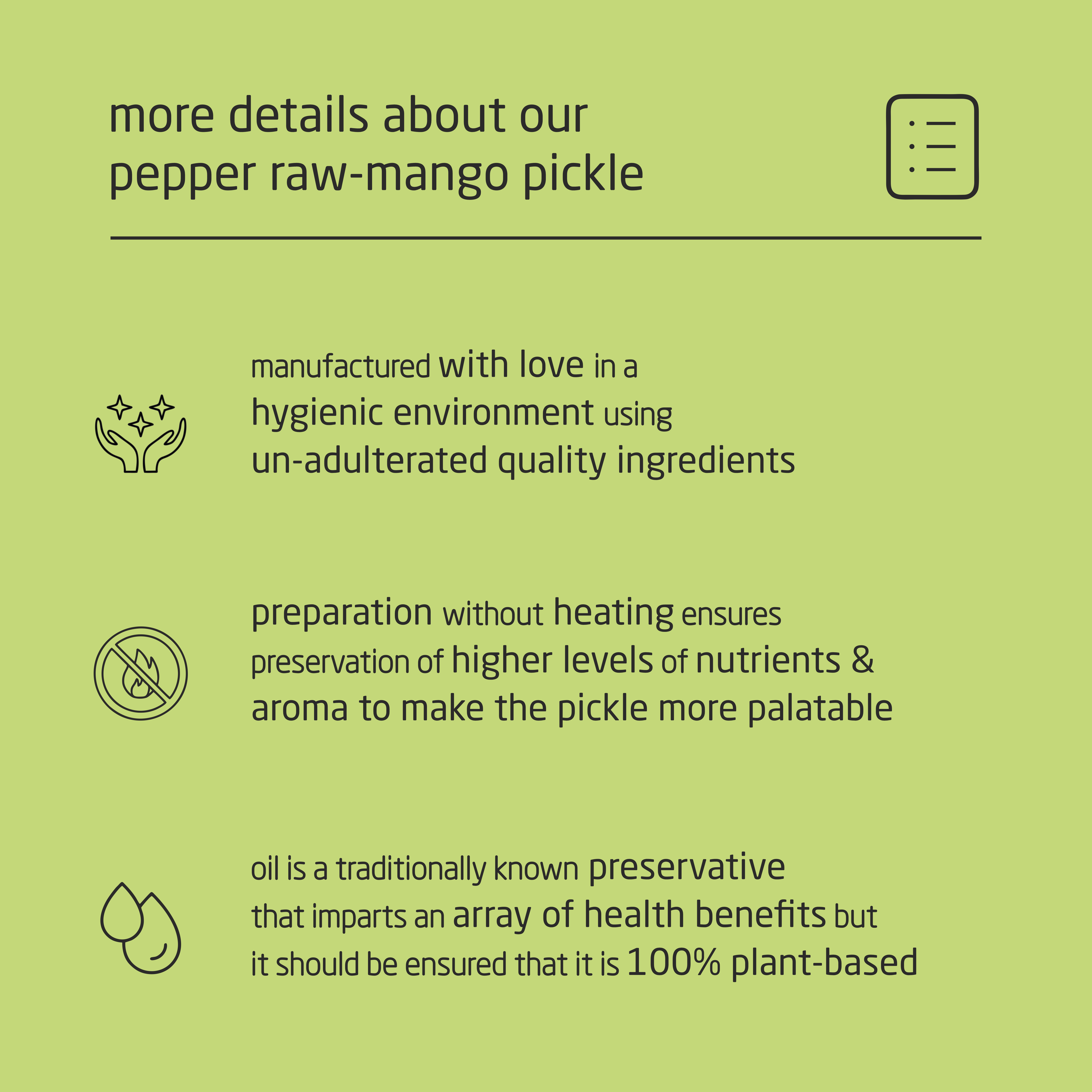 Premium Cold-Packed Pepper Raw-Mango Pickle – 185g Premium Cold-Packed Pepper Raw-Mango Pickle – 185g