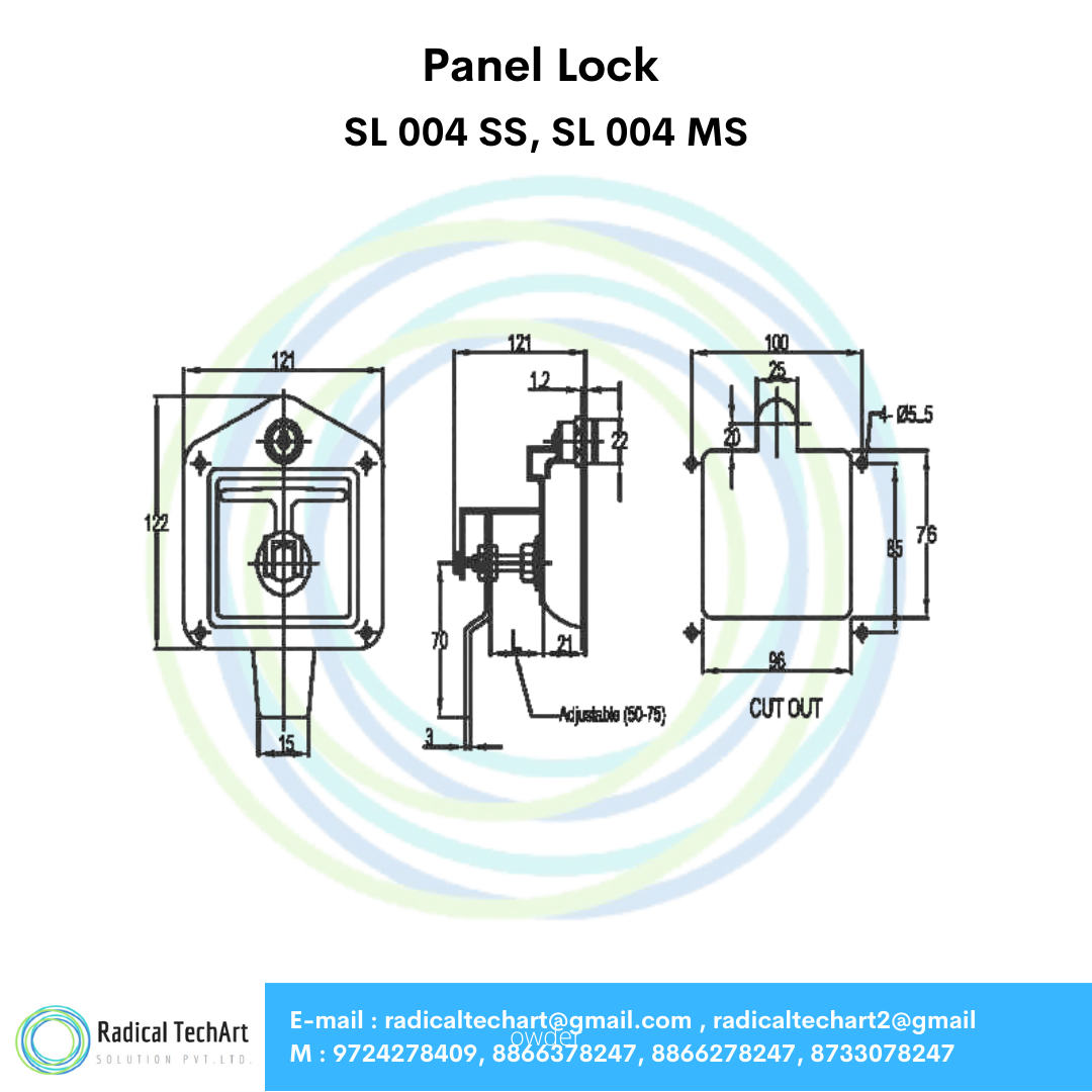 Panel Lock - SL 007 SS, SL 007 MS, SL 004 SS, SL 004 MS