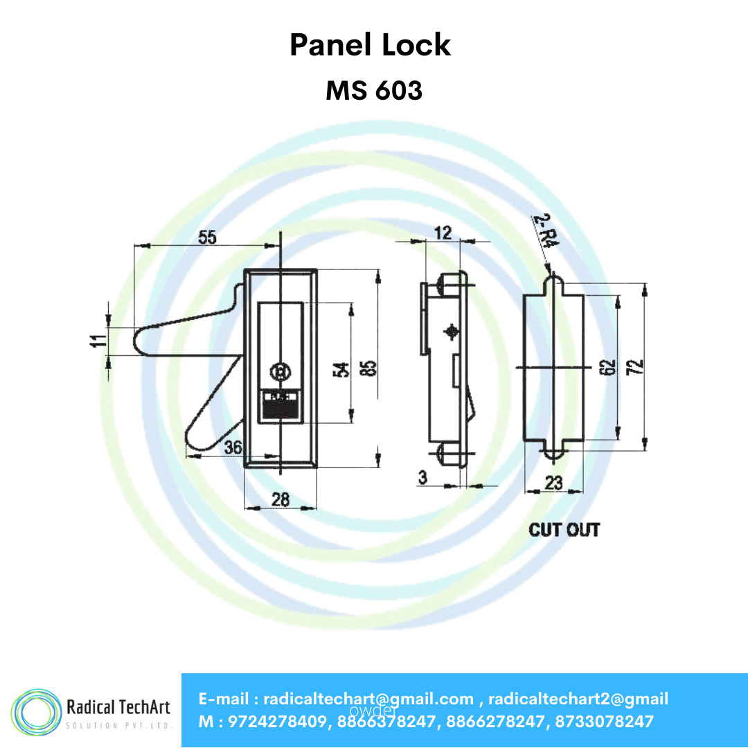 Panel Lock - MS 711-1-1L, MS 815-1-3, MS 603