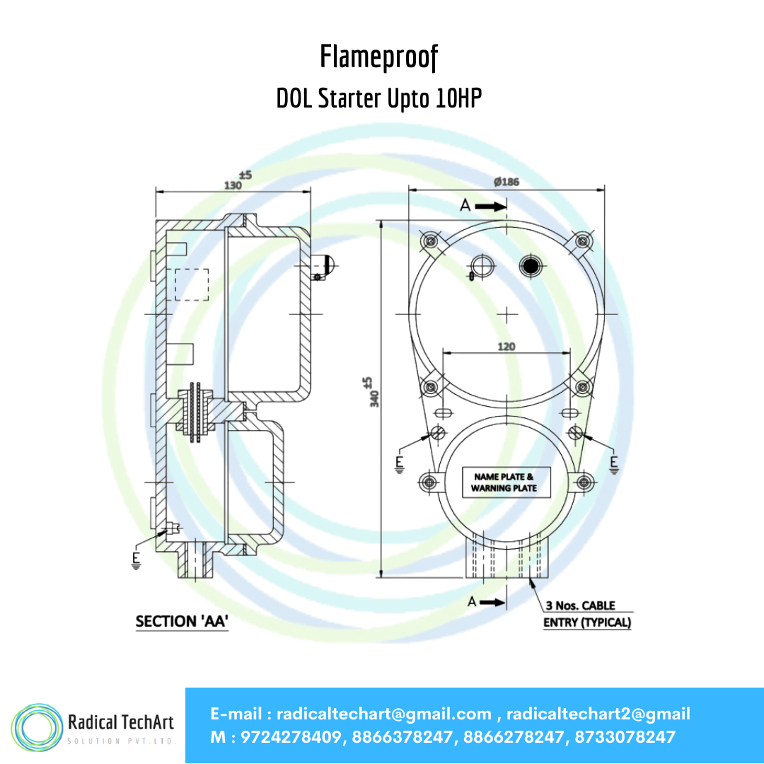 Flameproof DOL Starter Upto 10HP