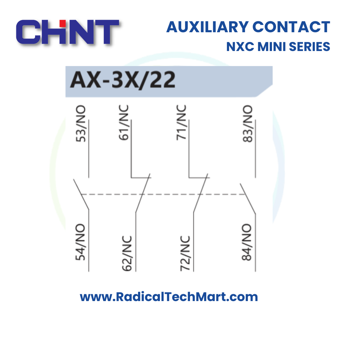 Chint NXC Mini Series Auxiliary Contact – Compact Control Accessory for NXC Contactors
