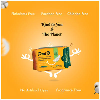 Femi 9 Happy Day Everyday Sanitary Napkins XL 320mm - Pack of 3 (30 Pads)
