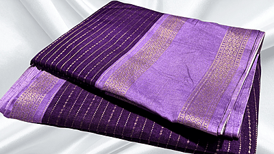 Sunshine Binny Silk Dual Jari Saree - Lavendar