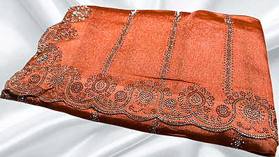 Show Time Fendy Stone Work Saree - Rusty