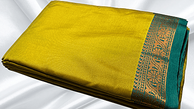 Kamakshi Soft Mysore Silk Saree - Mustard