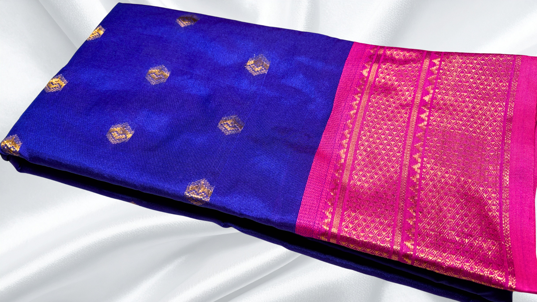Kanchi Semi Silk Fancy Saree - Royal Blue Kanchi Semi Silk Fancy Saree - Royal Blue