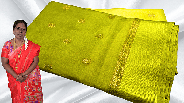 Kalakruti Mysore Soft Silk Saree - Yellow Green