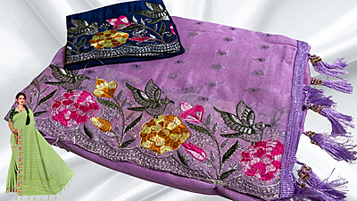 Namrata Fancy Designer Saree - Lavendar Namrata Fancy Designer Saree - Lavendar