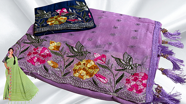 Namrata Fancy Designer Saree - Lavendar