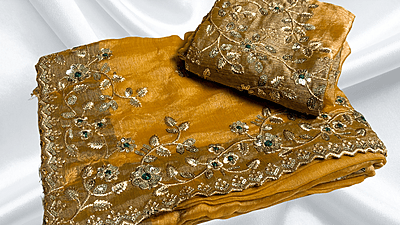 Express Girl Designer Space Silk Saree - Yellow Express Girl Designer Space Silk Saree - Yellow