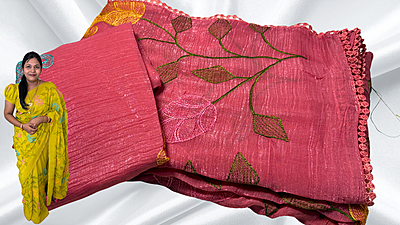 Mango Jal Soft Designer Fancy Saree - Coral Peach Mango Jal Soft Designer Fancy Saree - Coral Peach