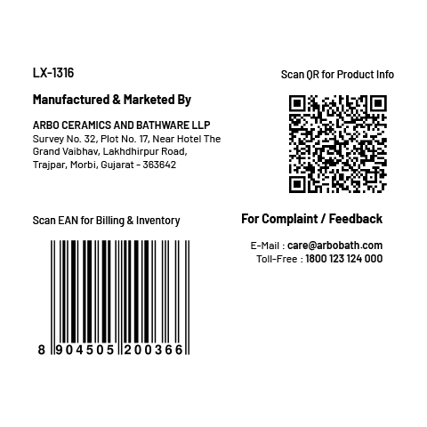 LX-1316 Center Hole Basin Mixer With Swinging Spout With Braided Hoses (Table Mounted Model)