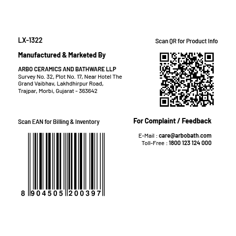 LX-1322 Wall Mixer 3 In 1 With Connecting Legs With Wall Flange