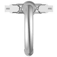 IX-2815 Center Hole Basin Mixer With Swinging Spout With Braided Hoses (Table Mounted Model)