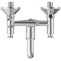 IX-2821 Wall Mixer 2 In 1 With Crutch, Connecting Legs With Wall Flange
