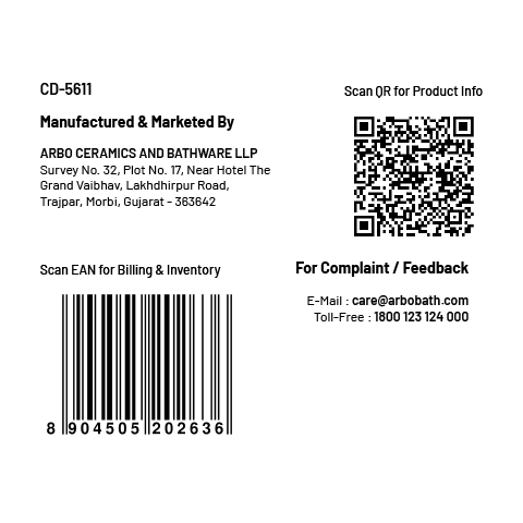CD-5611 Light Body Of Concealed Stop Cock 15mm