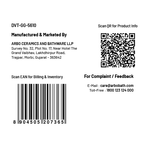 DVT-GG-5610 2 Inlet 3 Outlet Thermostatic Diverter Body With Upper Part Set (Glossy Gold)