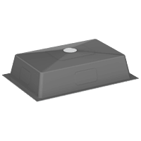 HMR-02 Single Bowl Kitchen Sink 21" x 18" x 9" Inch Hand Made