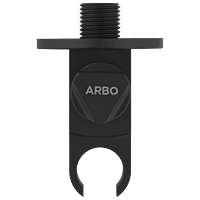 AC-MB-34 Wall Outlet With Shower Hook & Shutoff Valve (Matt Black)