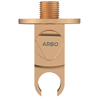 AC-RG-34 Wall Outlet With Shower Hook & Shutoff Valve (Rose Gold)