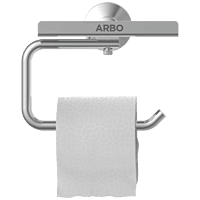 LE-08 Toilet Paper Holder With Shelf (Chrome Finish)
