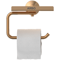 LE-RG-08 Toilet Paper Holder With Shelf (Rose Gold Finish)