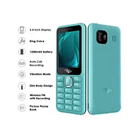 itel it5027 Keypad Mobile Phone with 2.4 inch Display Size |11mm Slim Body| 1200 mAh Battery| King Voice | Light Green