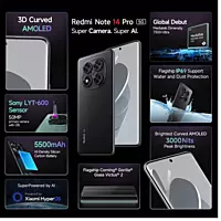 REDMI Note 14 Pro 5G (Titan Black, 128 GB) (8 GB RAM)