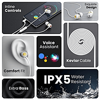 Portronics Coch 10 Wired  (White, In the Ear)