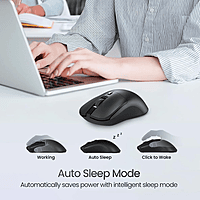 Portronics Toad 33 Wireless Mouse  (Black) with 2.4 GHz Wireless Receiver, Adjustable Sensitivity